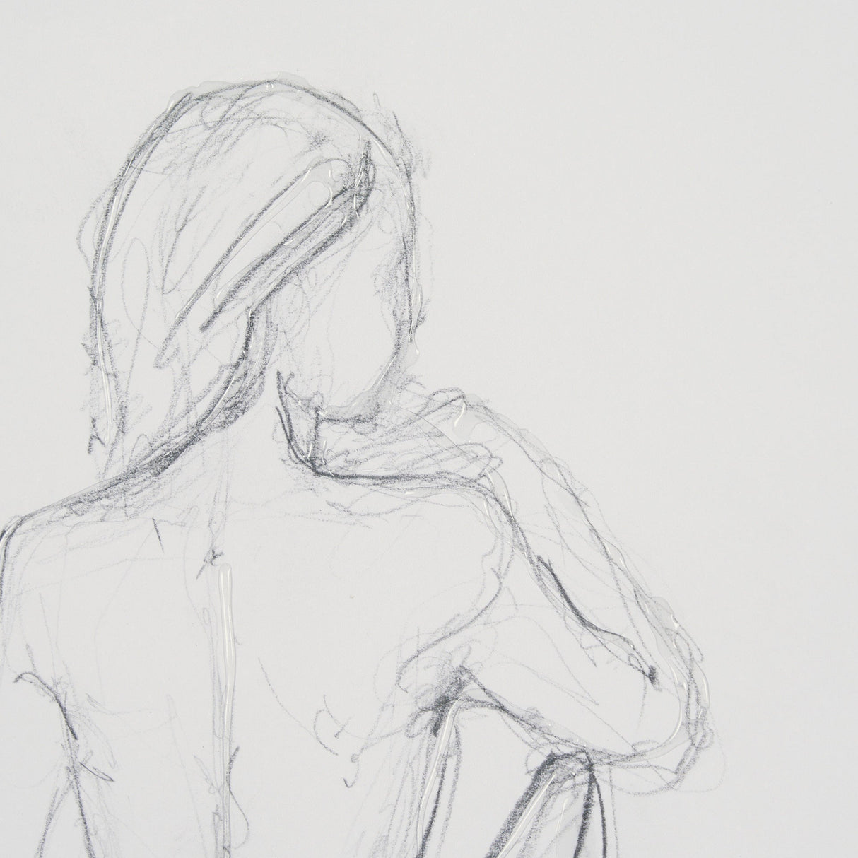 Sitting Model II by Mercana Studio a Hand Embellished Framed Art Print Matted under Glass by Mercana at Eve Furniture