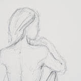 Sitting Model II by Mercana Studio a Hand Embellished Framed Art Print Matted under Glass by Mercana at Eve Furniture