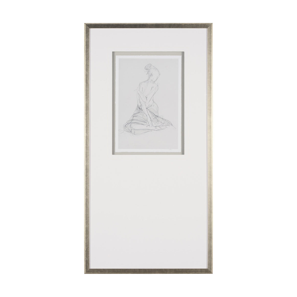 Sitting Model II by Mercana Studio a Hand Embellished Framed Art Print Matted under Glass by Mercana at Eve Furniture
