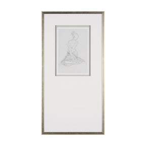 Sitting Model II by Mercana Studio a Hand Embellished Framed Art Print Matted under Glass by Mercana at Eve Furniture