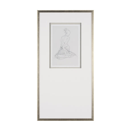 Sitting Model II by Mercana Studio a Hand Embellished Framed Art Print Matted under Glass by Mercana at Eve Furniture