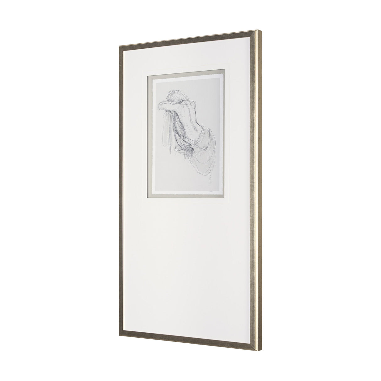 Sitting Model III by Mercana Studio a Hand Embellished Framed Art Print Matted under Glass by Mercana at Eve Furniture