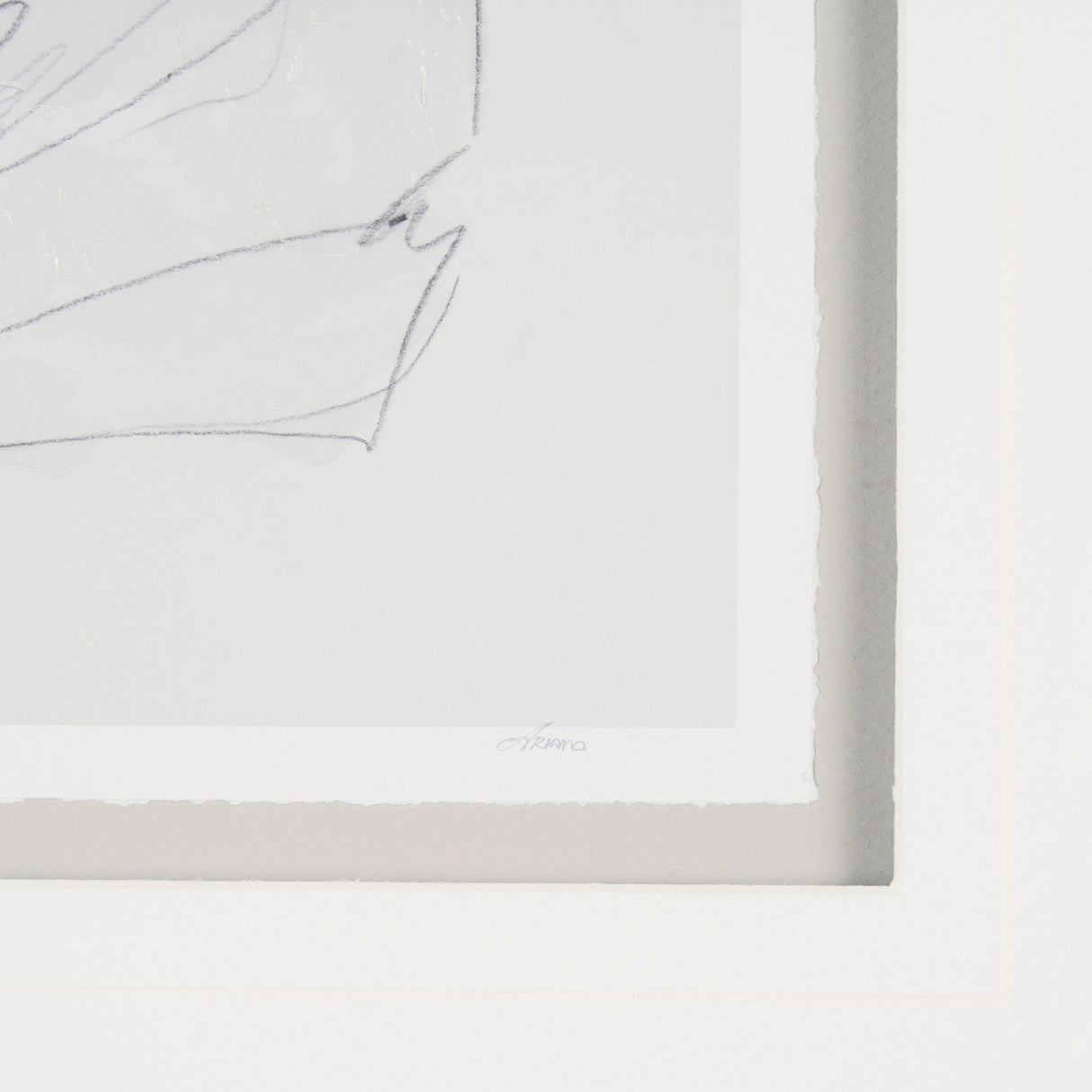 Sitting Model III by Mercana Studio a Hand Embellished Framed Art Print Matted under Glass by Mercana at Eve Furniture