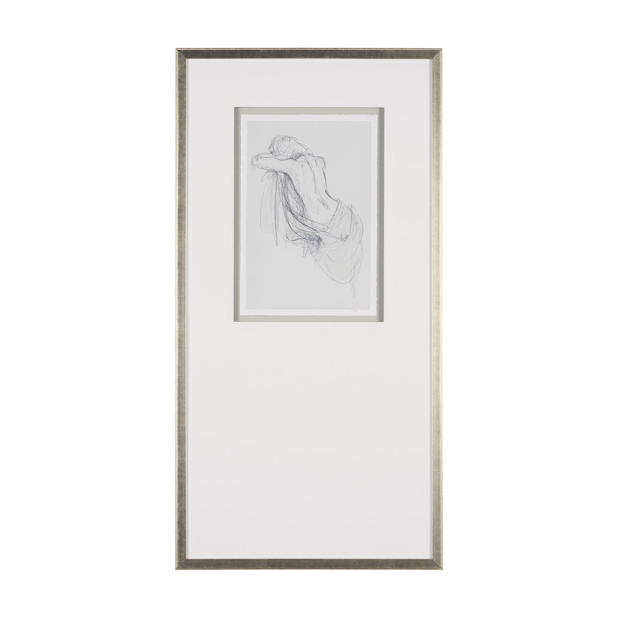 Sitting Model III by Mercana Studio a Hand Embellished Framed Art Print Matted under Glass by Mercana at Eve Furniture