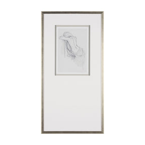 Sitting Model III by Mercana Studio a Hand Embellished Framed Art Print Matted under Glass by Mercana at Eve Furniture