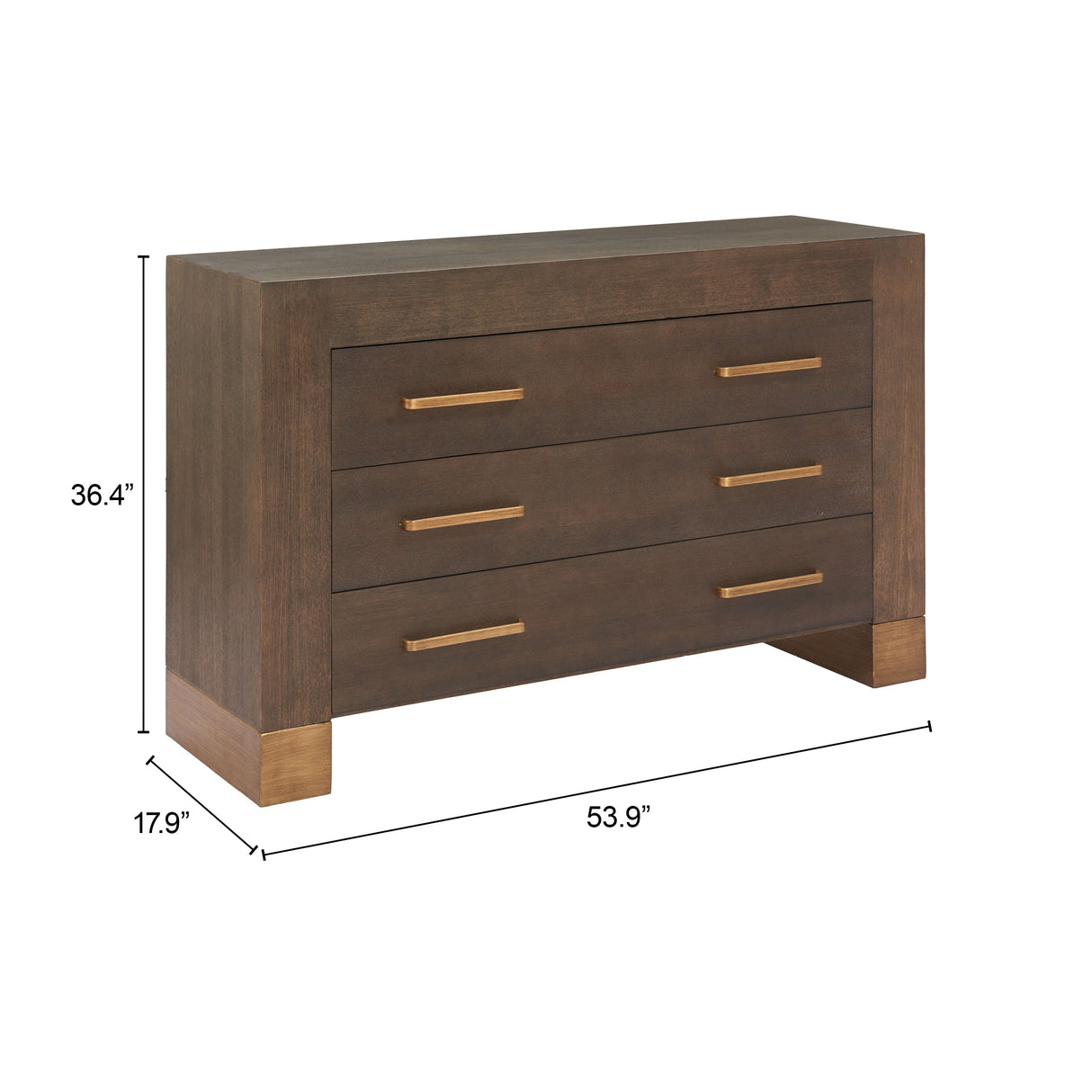 Sivar Espresso Cabinet by Zuomod at Eve Furniture