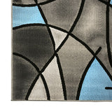 Sivas Contemporary Charcoal Blue Area Rug by Furniture of America at Eve Furniture