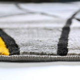 Sivas Contemporary Charcoal Yellow Area Rug by Furniture of America at Eve Furniture