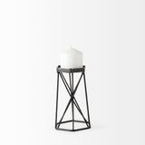 Sixx I Small Antiqued Metal Hexagonal Table Candle Holder by Mercana at Eve Furniture