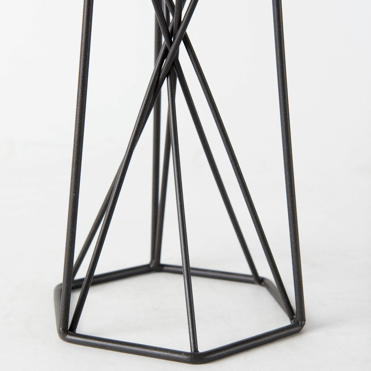 Sixx I Small Antiqued Metal Hexagonal Table Candle Holder by Mercana at Eve Furniture