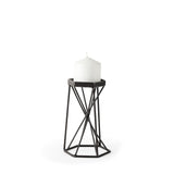 Sixx I Small Antiqued Metal Hexagonal Table Candle Holder by Mercana at Eve Furniture