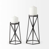 Sixx II Large Antiqued Metal Hexagonal Table Candle Holder by Mercana at Eve Furniture