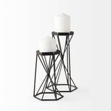 Sixx II Large Antiqued Metal Hexagonal Table Candle Holder by Mercana at Eve Furniture