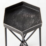 Sixx II Large Antiqued Metal Hexagonal Table Candle Holder by Mercana at Eve Furniture