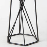 Sixx II Large Antiqued Metal Hexagonal Table Candle Holder by Mercana at Eve Furniture
