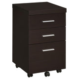 Skeena Cappuccino 3-Drawer Mobile Storage Cabinet