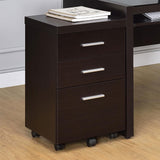 Skeena Cappuccino 3-Drawer Mobile Storage Cabinet