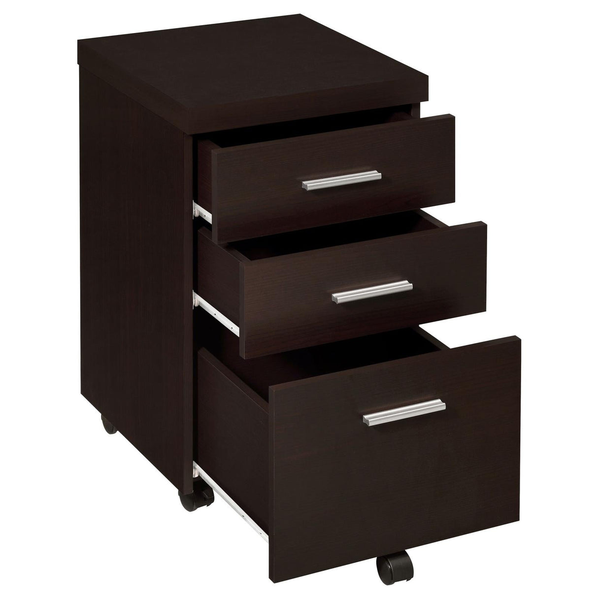 Skeena Cappuccino 3-Drawer Mobile Storage Cabinet