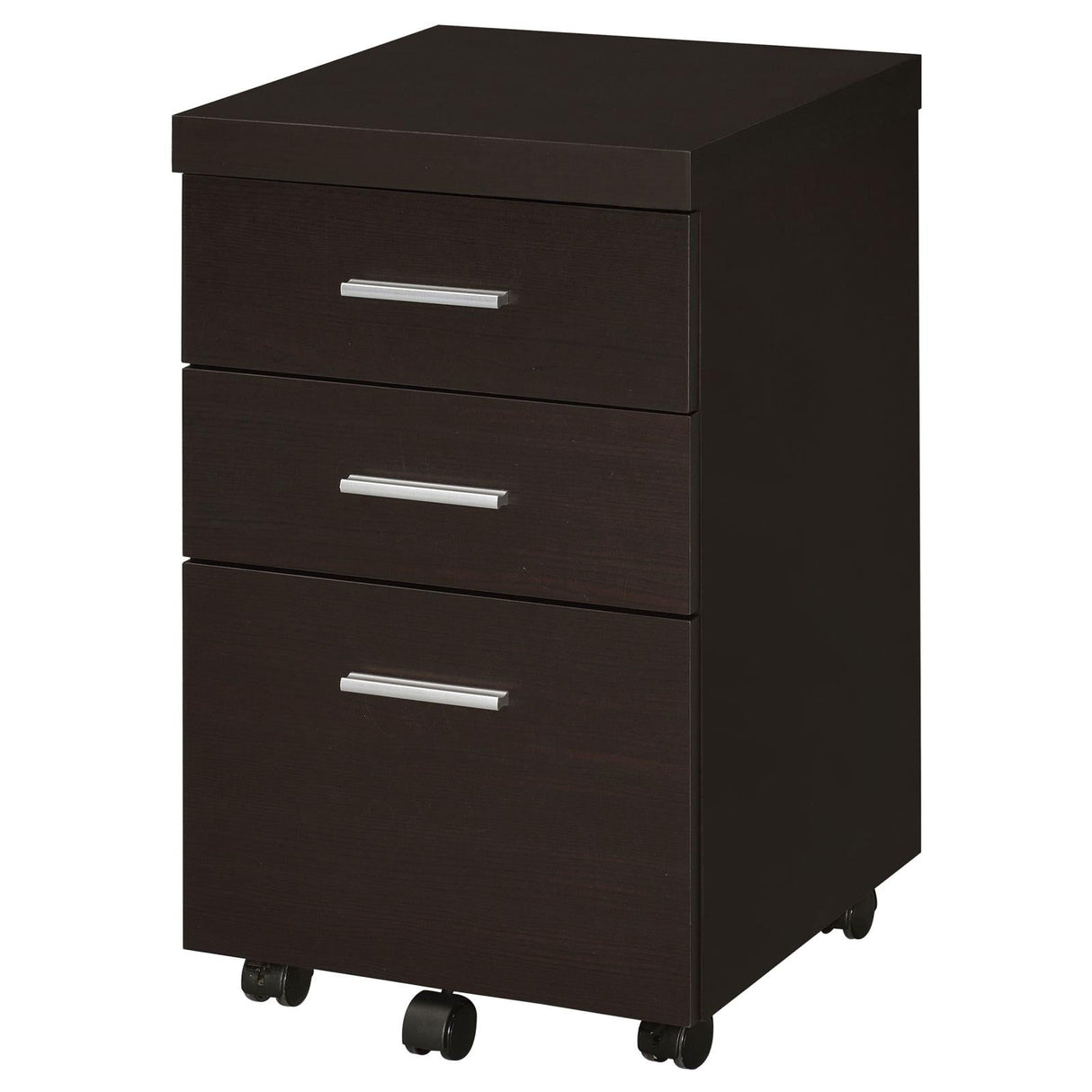 Skeena Cappuccino 3-Drawer Mobile Storage Cabinet