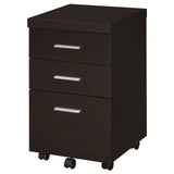 Skeena Cappuccino 3-Drawer Mobile Storage Cabinet