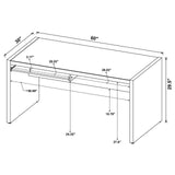 Skeena Cappuccino Computer Desk with Keyboard Drawer