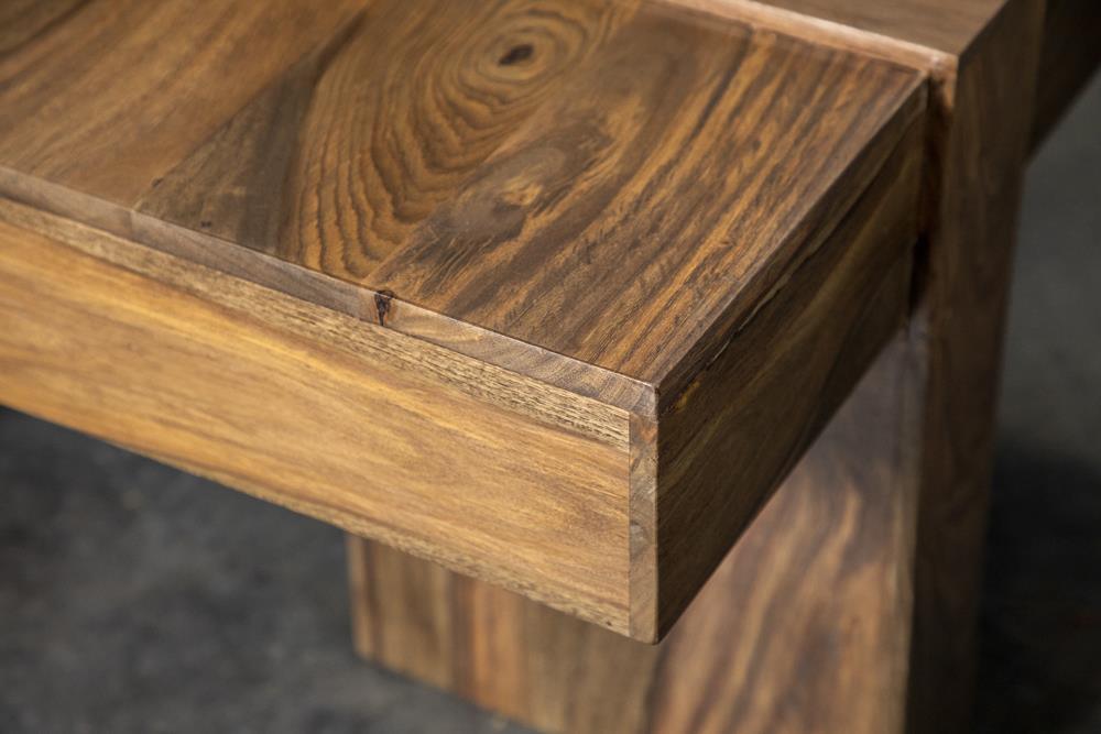 Skeet Natural Sheesham Wooden Square Coffee Table by Coaster at Eve Furniture