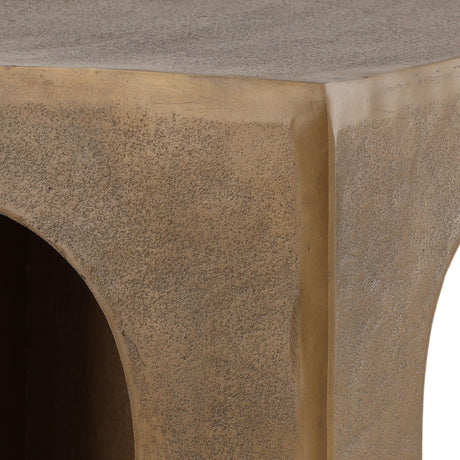 Skelly Side Table, Antique Brass by Dovetail at Eve Furniture