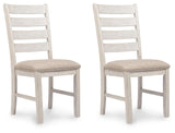 Skempton Two-tone Dining Table, 2 Chairs, and Bench by Ashley at Eve Furniture