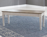 Skempton Two-tone Dining Table, 2 Chairs, and Bench by Ashley at Eve Furniture