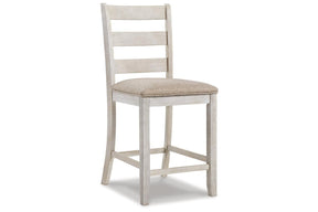 Skempton White/Light Brown Counter Height Chair, Set of 2 by Ashley at Eve Furniture