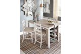 Skempton White/Light Brown Counter Height Dining Table by Ashley at Eve Furniture