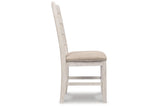 Skempton White/Light Brown Dining Chair, Set of 2 by Ashley at Eve Furniture