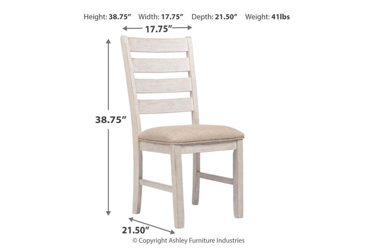 Skempton White/Light Brown Dining Chair, Set of 2 by Ashley at Eve Furniture