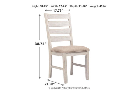 Skempton White/Light Brown Dining Chair, Set of 2 by Ashley at Eve Furniture
