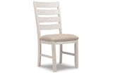 Skempton White/Light Brown Dining Chair, Set of 2 by Ashley at Eve Furniture