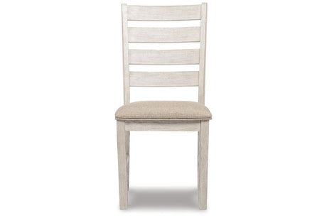 Skempton White/Light Brown Dining Chair, Set of 2 by Ashley at Eve Furniture
