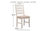 Skempton White/Light Brown Dining Chair, Set of 2 by Ashley at Eve Furniture