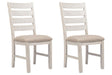 Skempton White/Light Brown Dining Chair, Set of 2 by Ashley at Eve Furniture