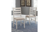 Skempton White/Light Brown Dining Chair, Set of 2 by Ashley at Eve Furniture