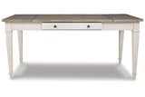 Skempton White/Light Brown Dining Table by Ashley at Eve Furniture