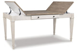 Skempton White/Light Brown Dining Table by Ashley at Eve Furniture