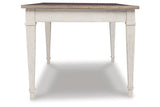 Skempton White/Light Brown Dining Table by Ashley at Eve Furniture