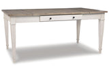 Skempton White/Light Brown Dining Table by Ashley at Eve Furniture