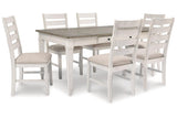 Skempton White/Light Brown Dining Table by Ashley at Eve Furniture
