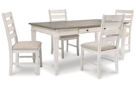 Skempton White/Light Brown Dining Table by Ashley at Eve Furniture