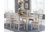 Skempton White/Light Brown Dining Table by Ashley at Eve Furniture