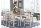 Skempton White/Light Brown Dining Table by Ashley at Eve Furniture