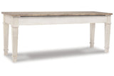 Skempton White/Light Brown Storage Bench by Ashley at Eve Furniture