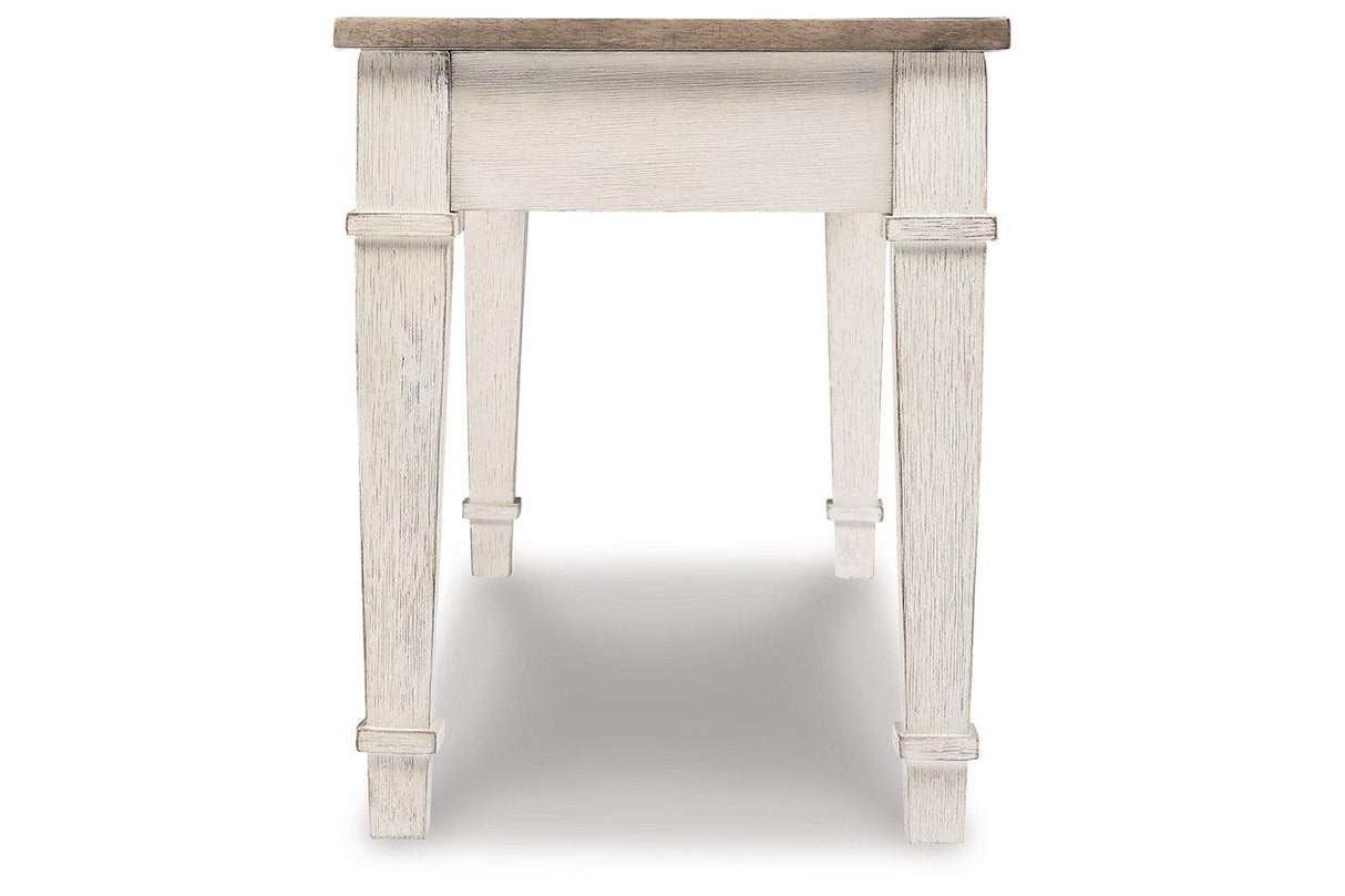 Skempton White/Light Brown Storage Bench by Ashley at Eve Furniture