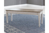 Skempton White/Light Brown Storage Bench by Ashley at Eve Furniture